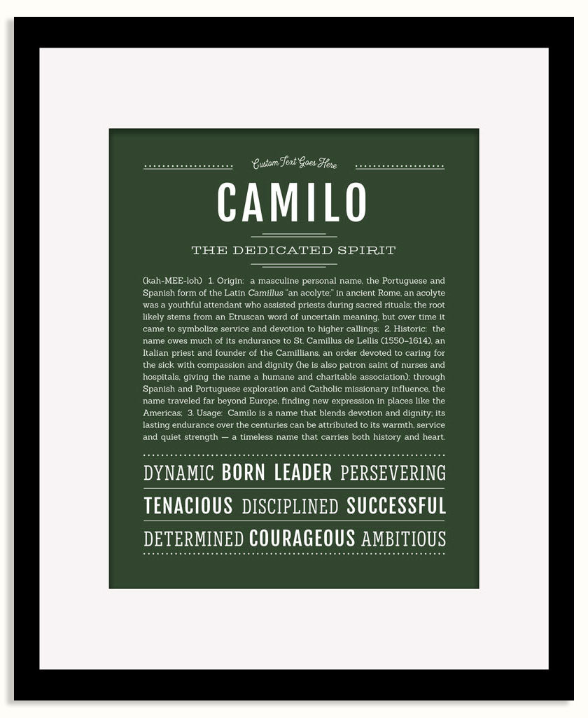 Frame Options | Deep Forest | Black Frame, Matted