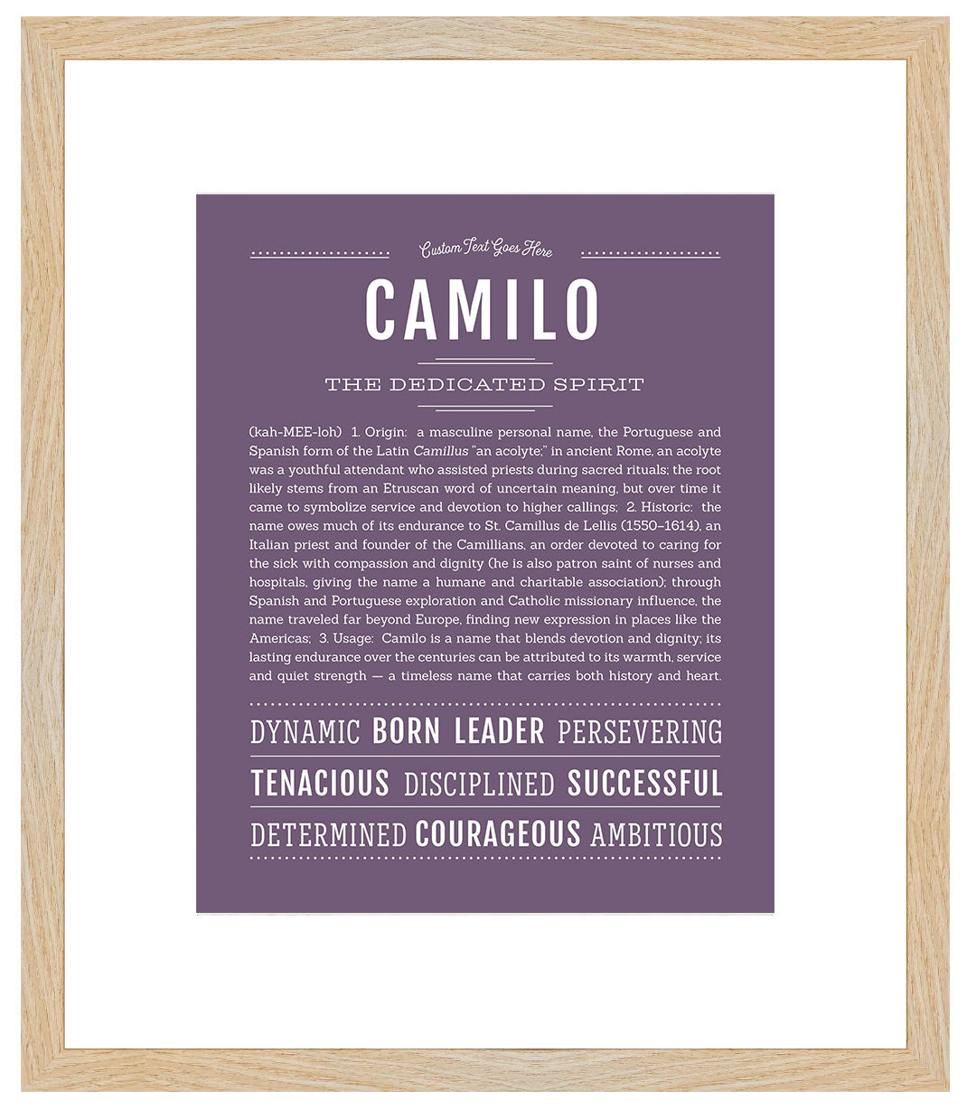 Frame Options | Deep Purple | Maple Frame, Matted