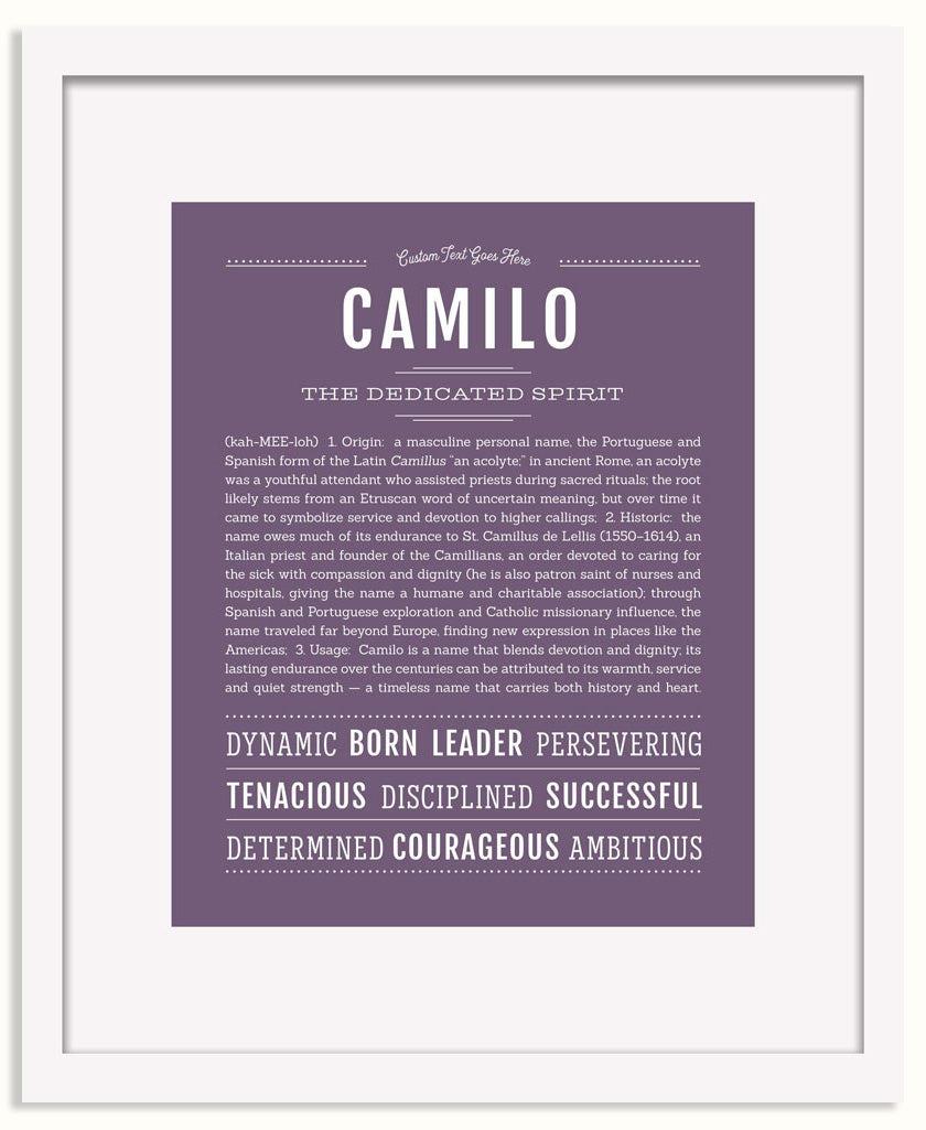 Frame Options | Deep Purple | White Frame, Matted