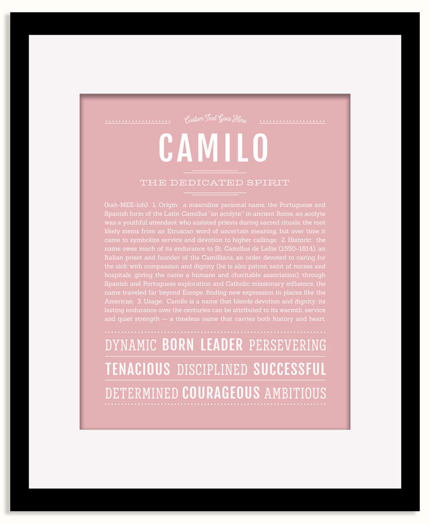 Frame Options | Dusty Rose | Black Frame, Matted