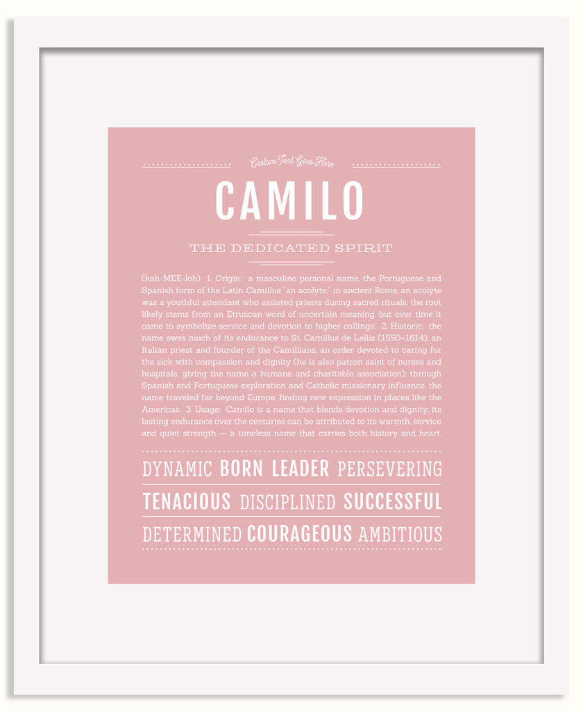Frame Options | Dusty Rose | White Frame, Matted