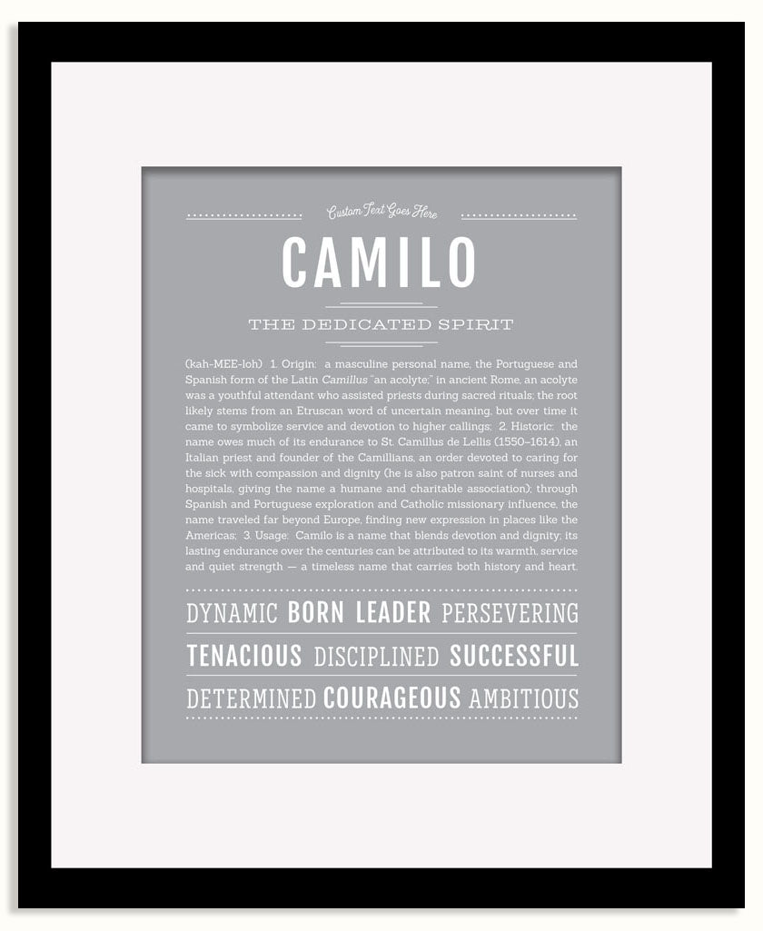Frame Options | Light Gray | Black Frame, Matted