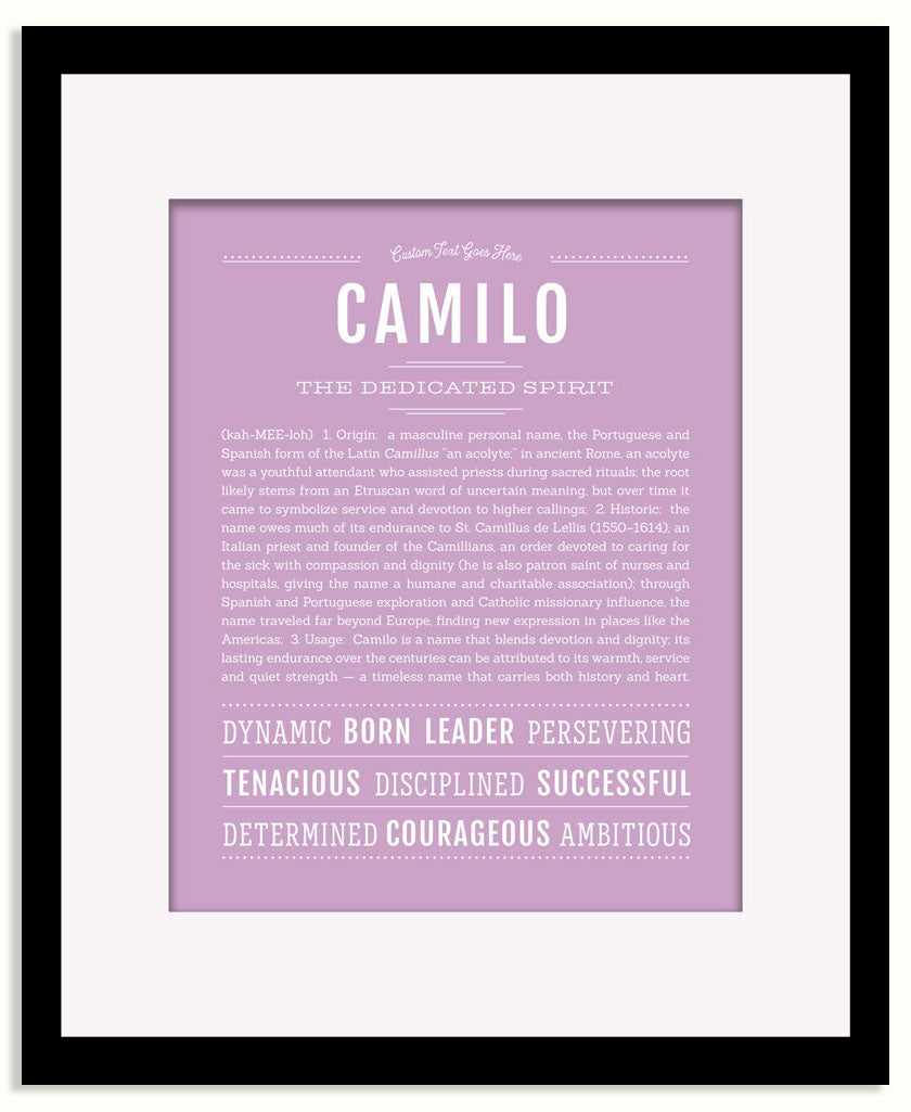 Frame Options | Lilac | Black Frame, Matted