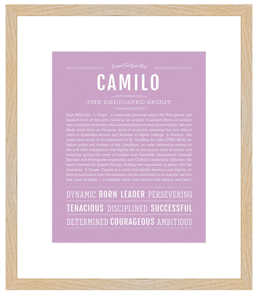 Frame Options | Lilac | Maple Frame, Matted