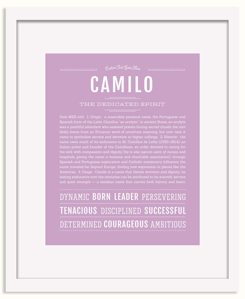 Frame Options | Lilac | White Frame, Matted