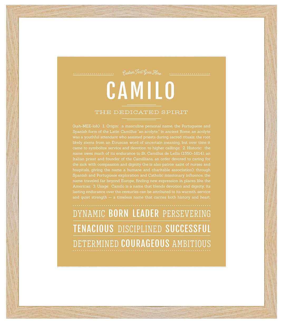 Frame Options | Matte Gold | Maple Frame, Matted