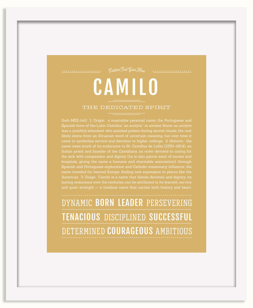 Frame Options | Matte Gold | White Frame, Matted