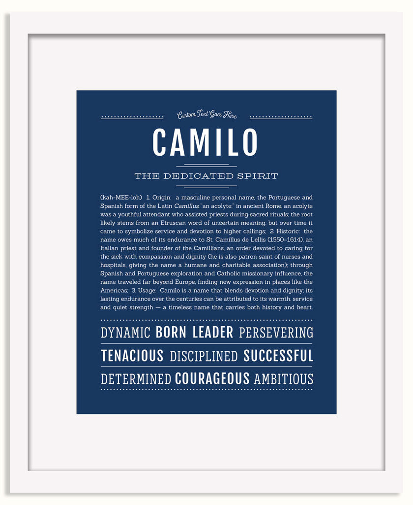 Frame Options | Midnight Blue | White Frame, Matted
