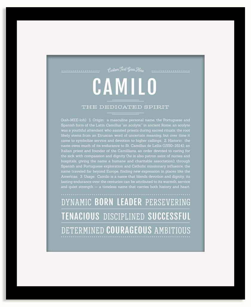 Frame Options | Powder Blue | Black Frame, Matted