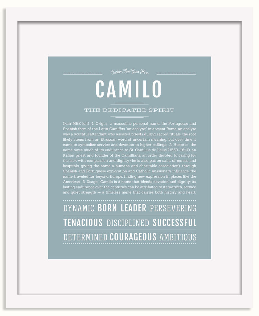 Frame Options | Powder Blue | White Frame, Matted
