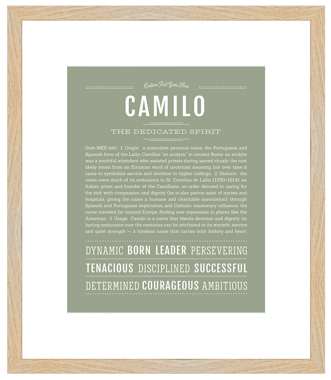 Frame Options | Sage | Maple Frame, Matted