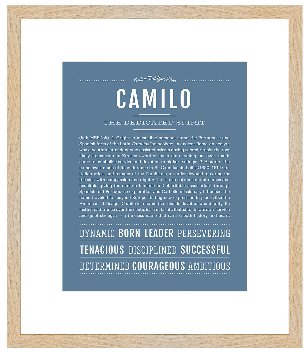 Frame Options | Steele Blue | Maple Frame, Matted