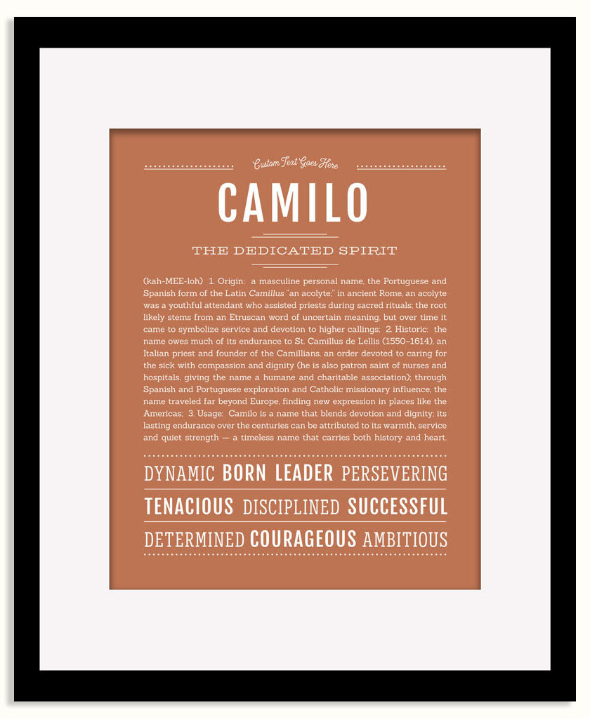 Frame Options | Terra Cotta | Black Frame, Matted