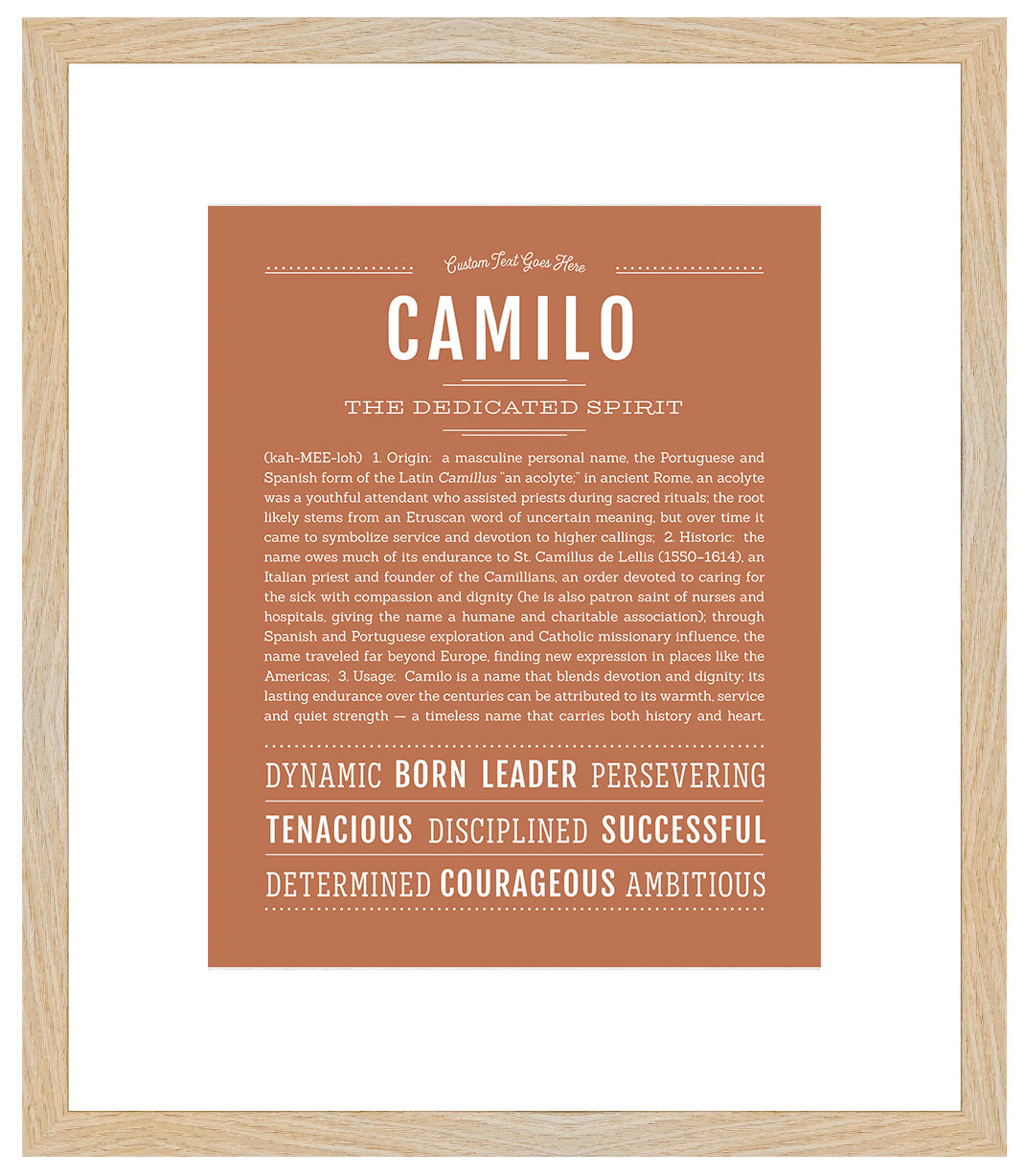 Frame Options | Terra Cotta | Maple Frame, Matted
