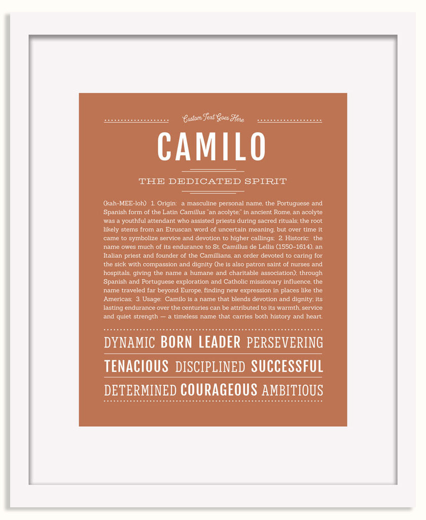Frame Options | Terra Cotta | White Frame, Matted