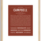 Campbell (female) | Name Art Print