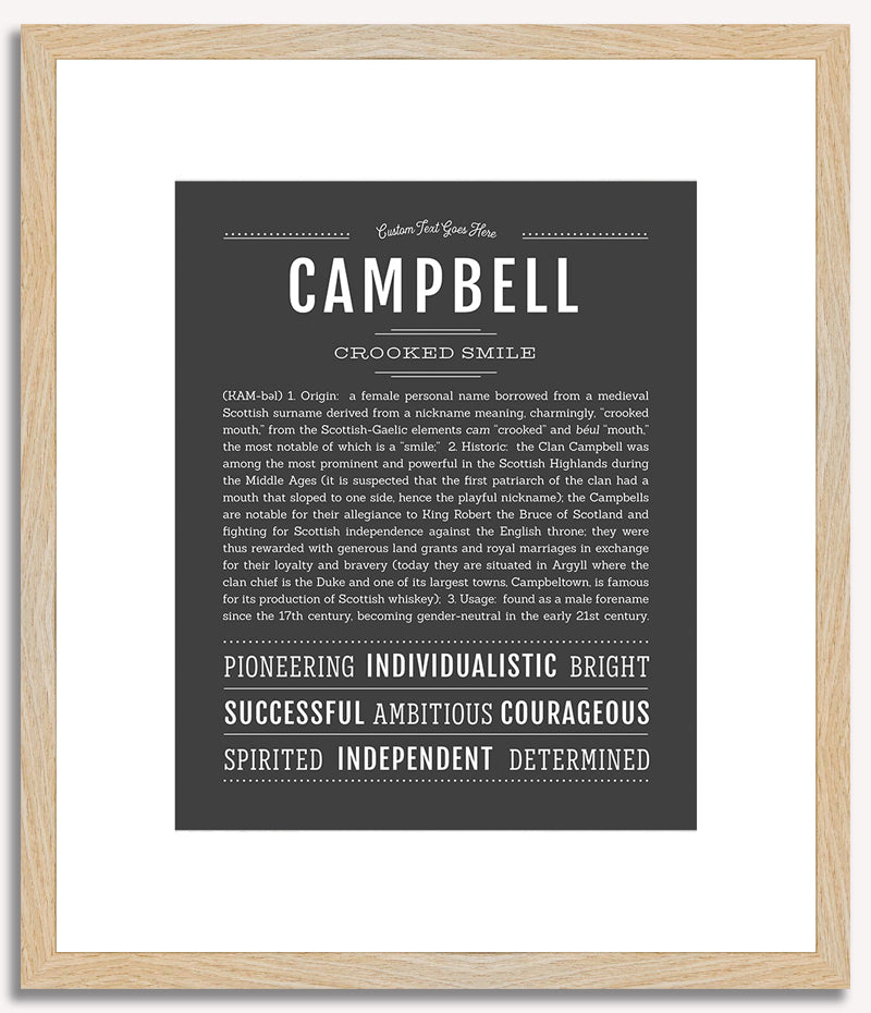 Campbell (female) | Name Art Print