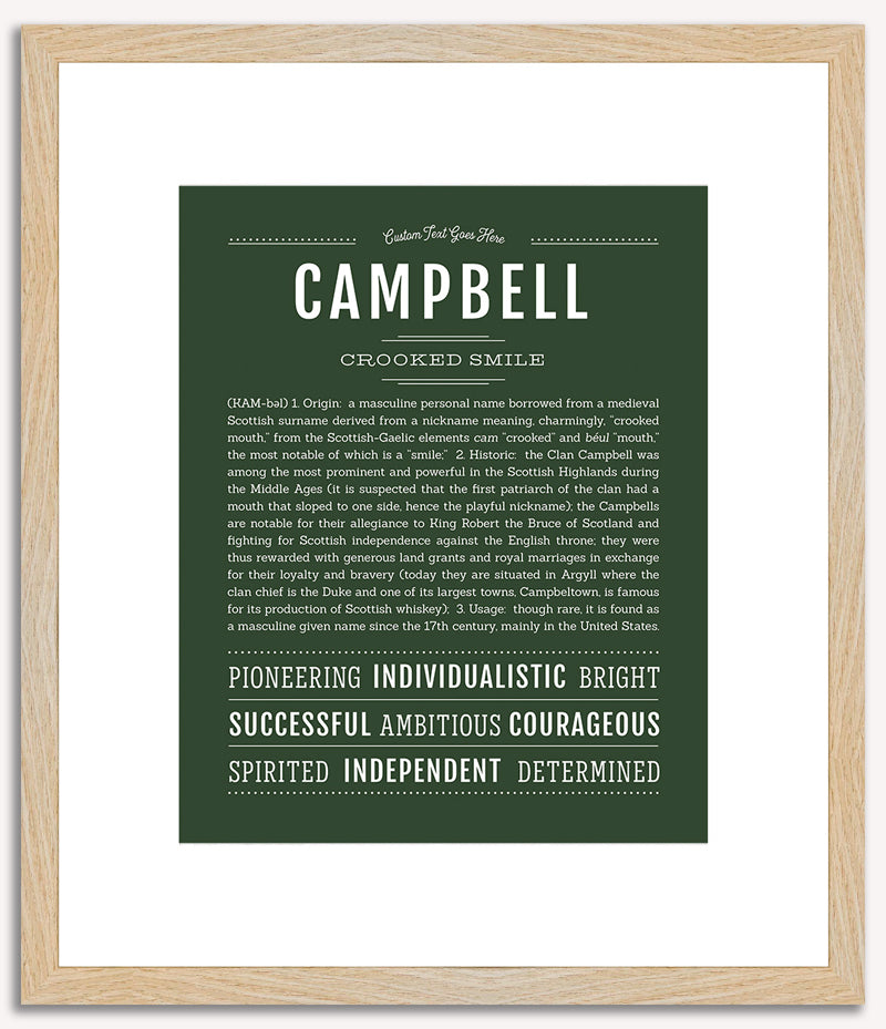 Campbell (male) | Name Art Print