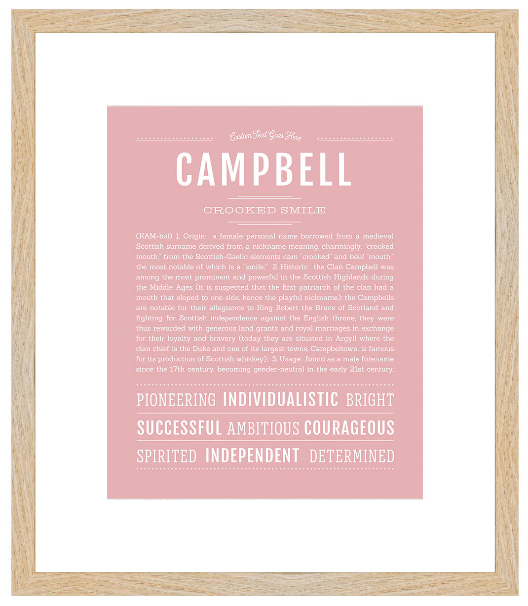 Campbell (male) | Name Art Print