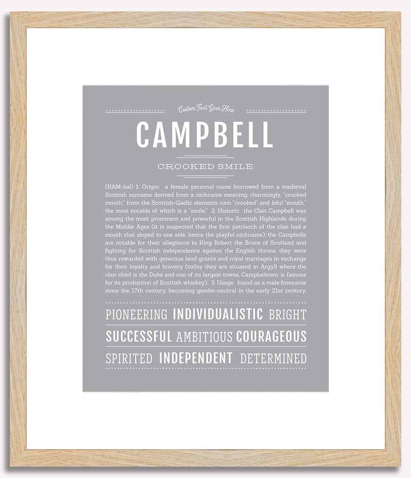 Campbell (female) | Name Art Print