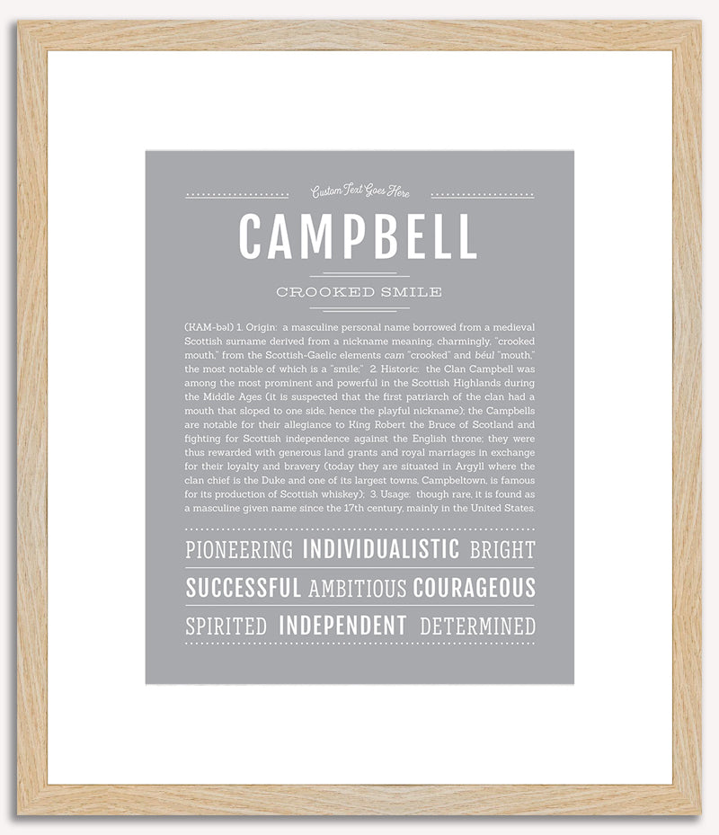 Campbell (male) | Name Art Print