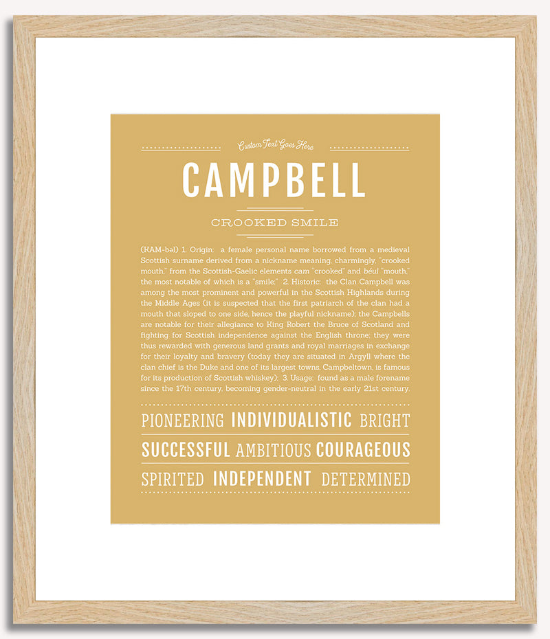 Campbell (female) | Name Art Print