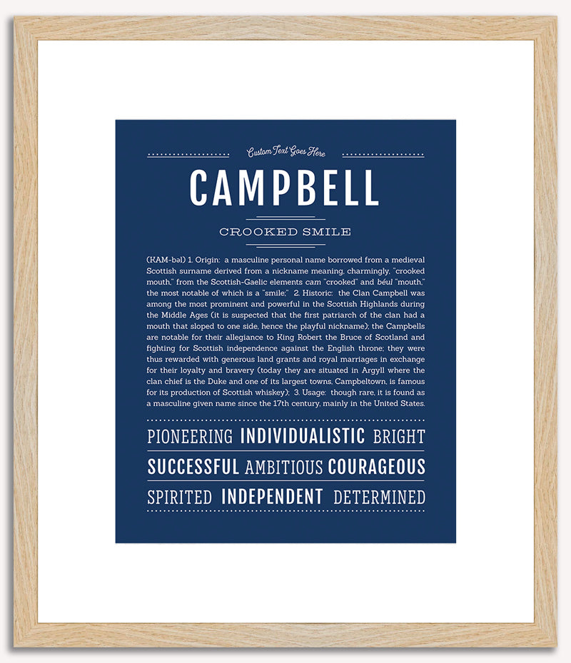 Campbell (male) | Name Art Print