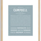 Campbell (male) | Name Art Print