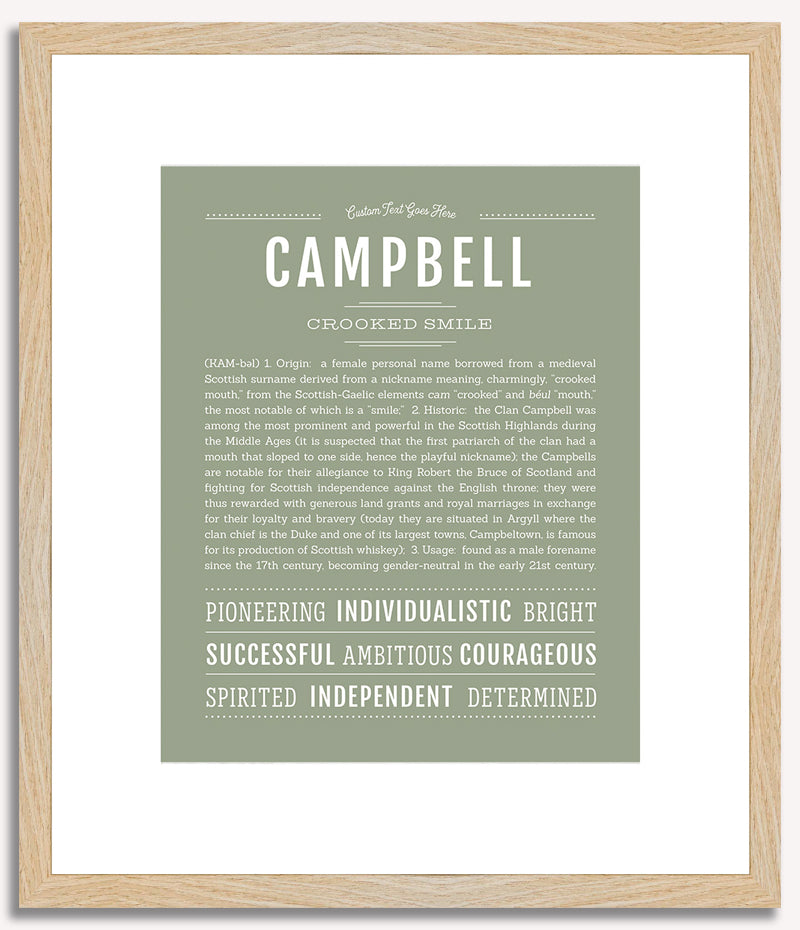 Campbell (female) | Name Art Print