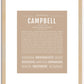 Campbell (male) | Name Art Print