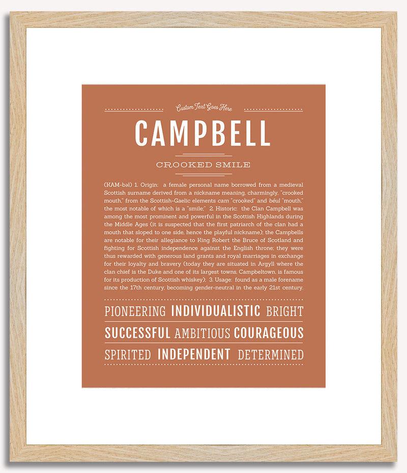 Campbell (male) | Name Art Print