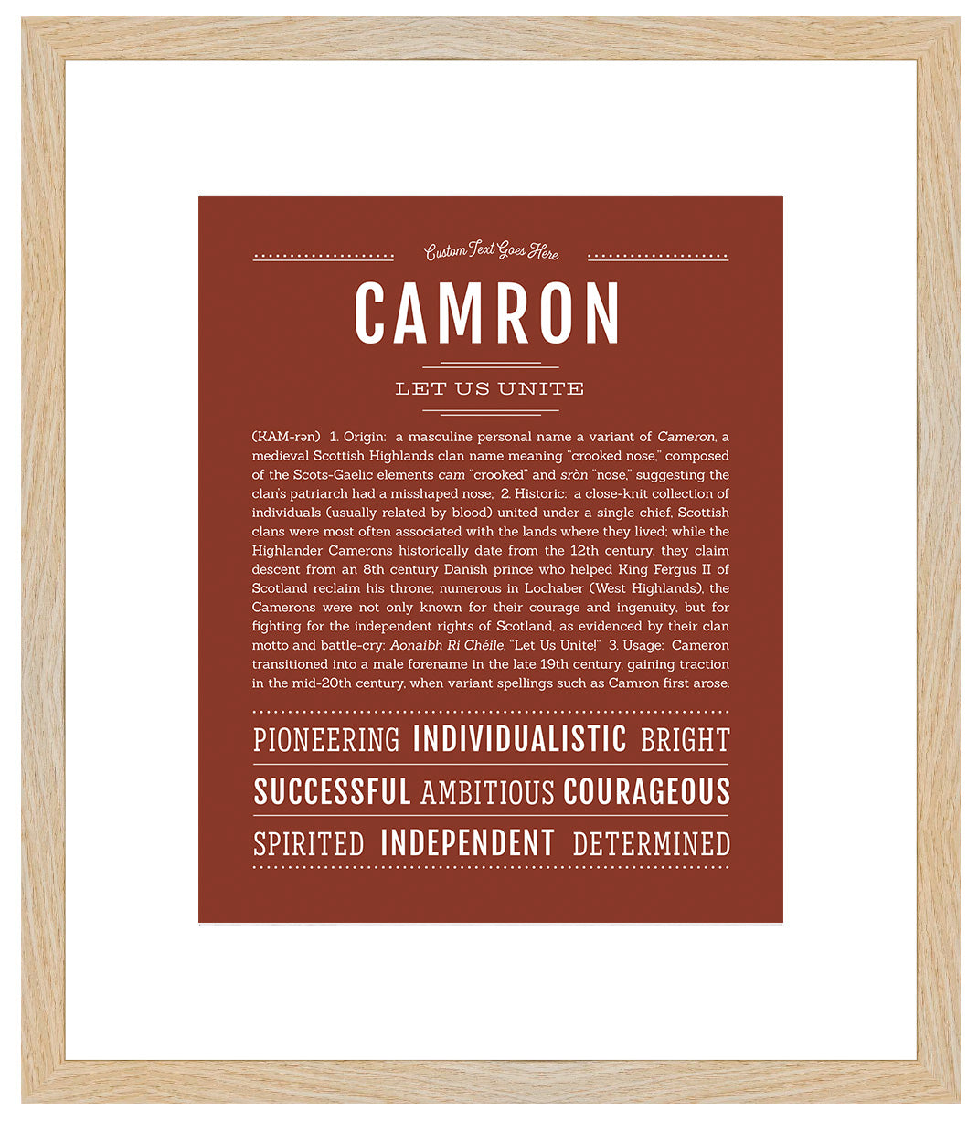 Frame Options | Bordeaux | Maple Frame, Matted