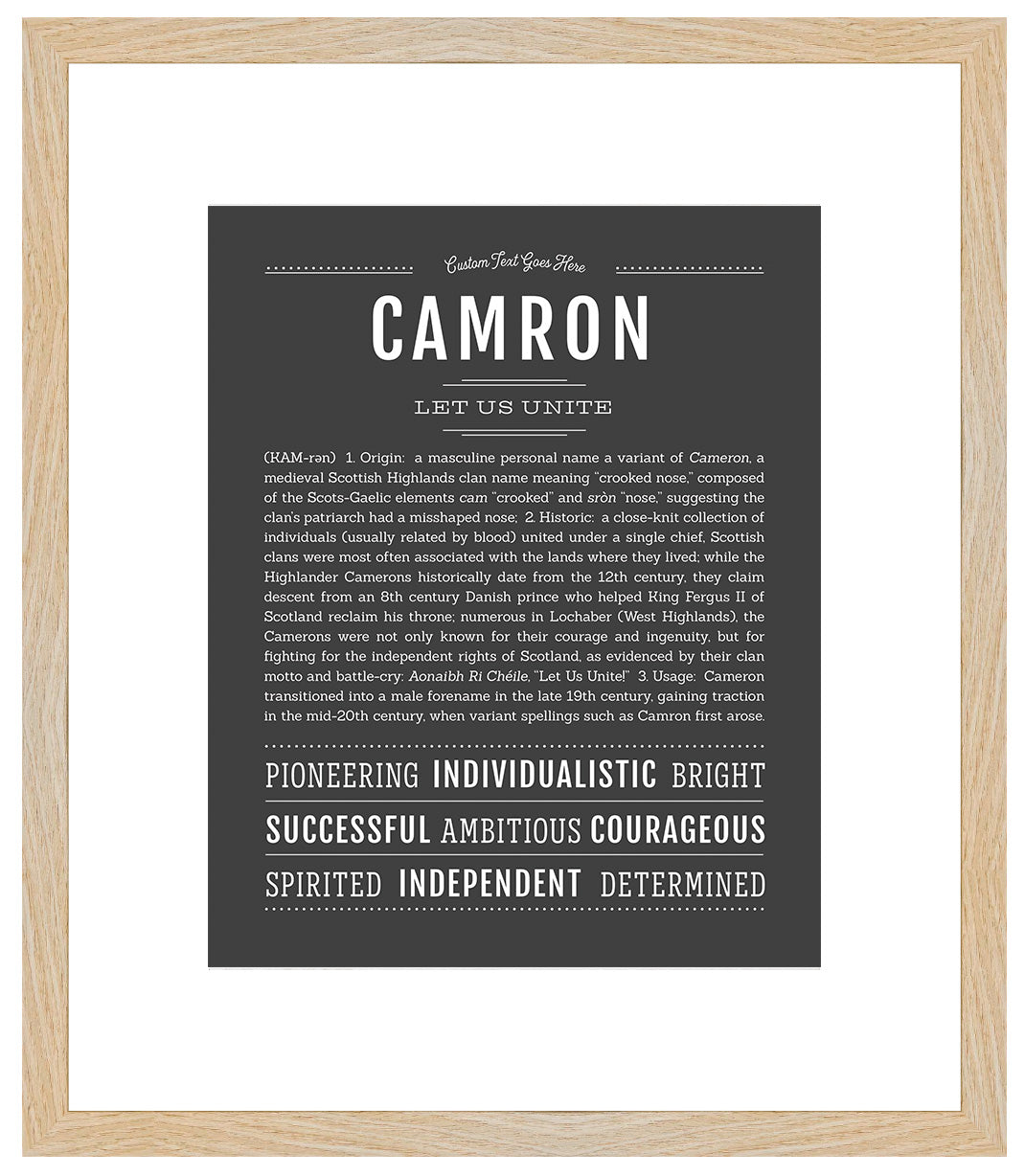 Frame Options | Charcoal Gray | Maple Frame, Matted