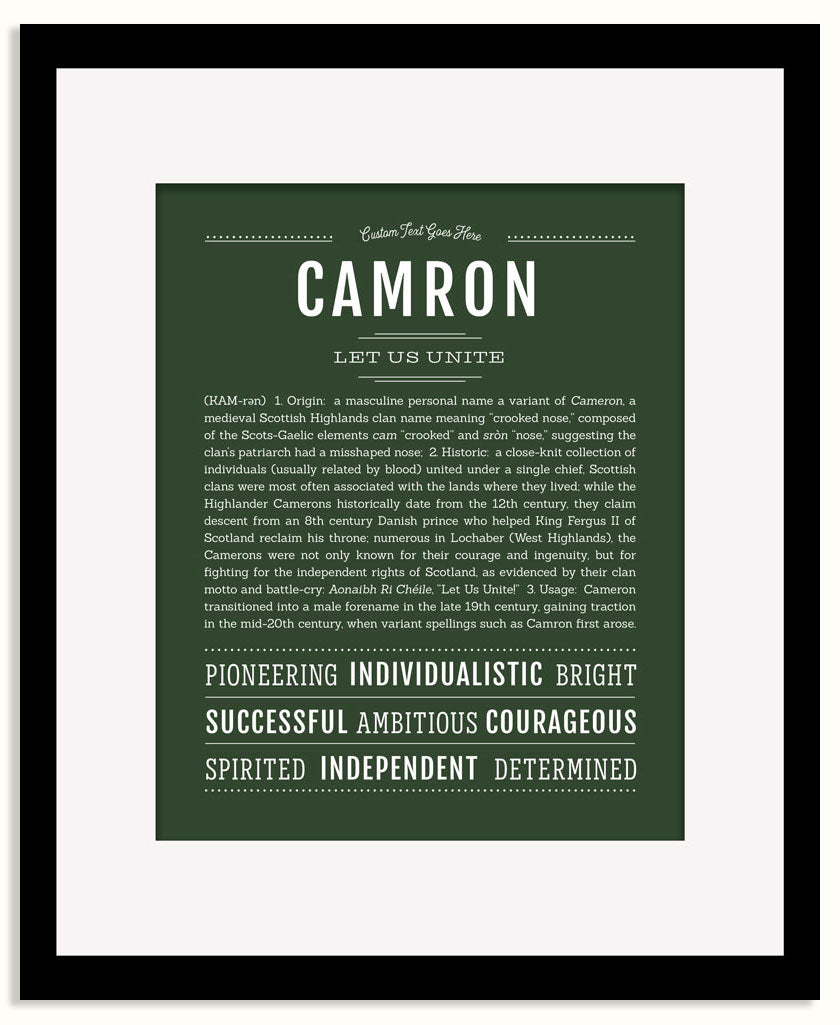 Frame Options | Deep Forest | Black Frame, Matted