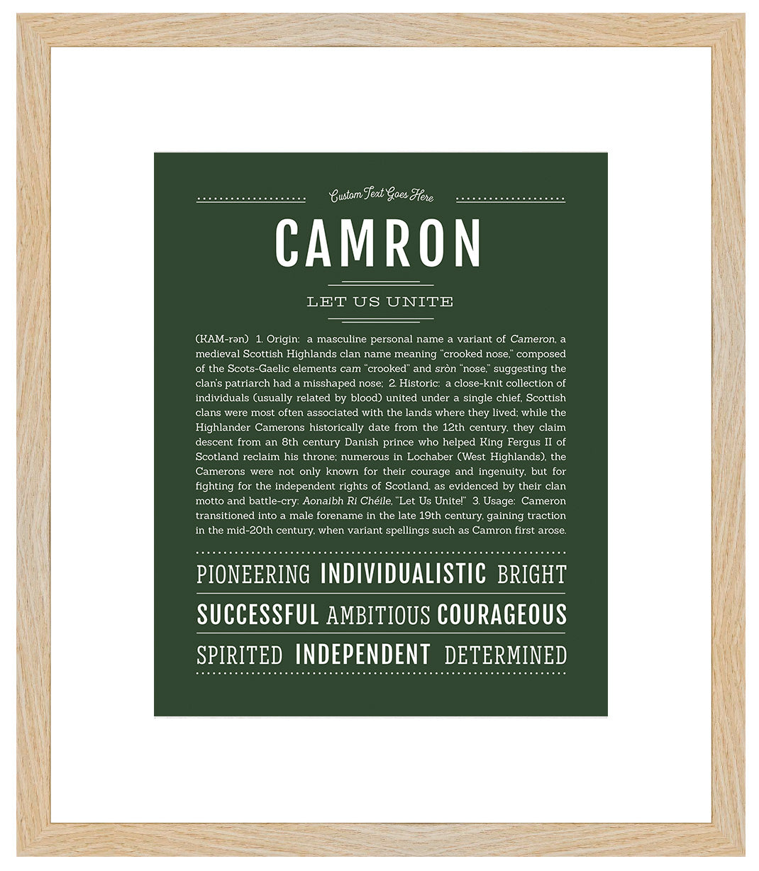 Frame Options | Deep Forest | Maple Frame, Matted