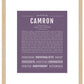 Frame Options | Deep Purple | Maple Frame, Matted