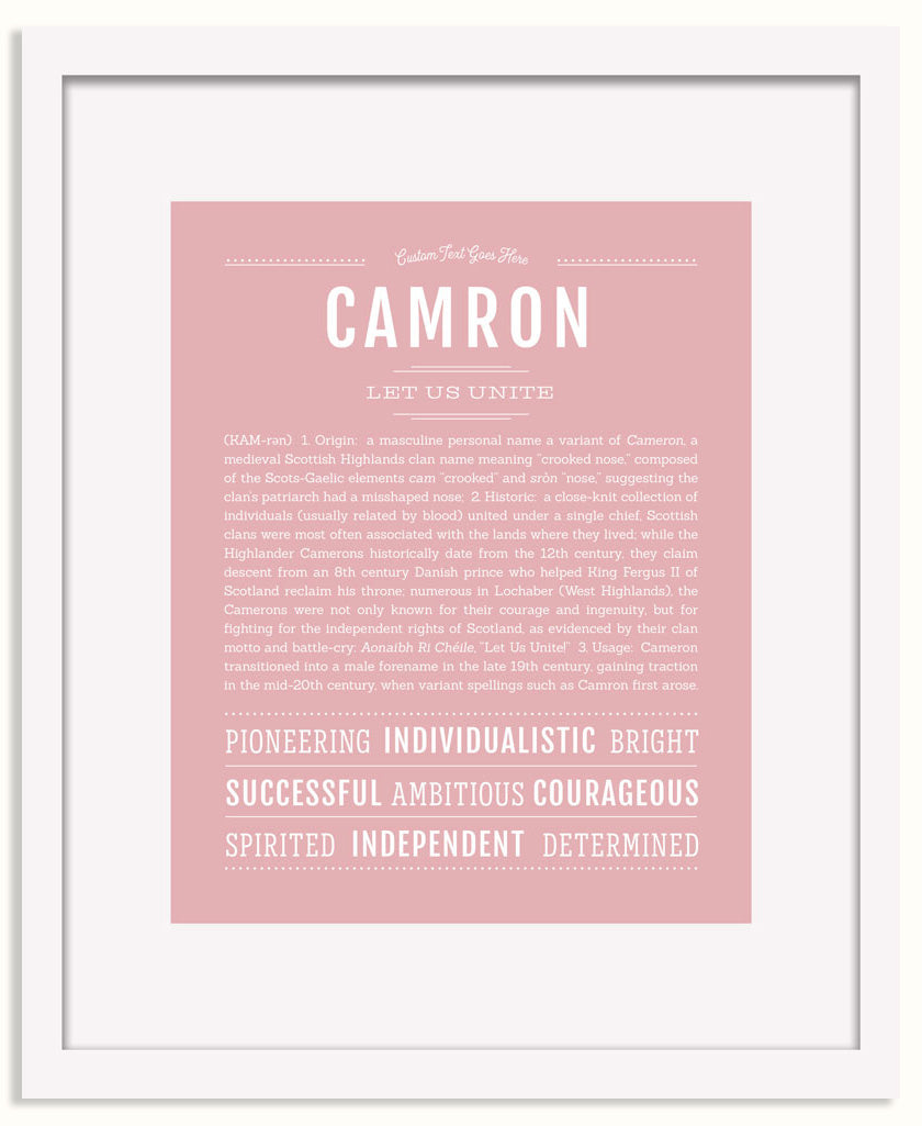 Frame Options | Dusty Rose | White Frame, Matted