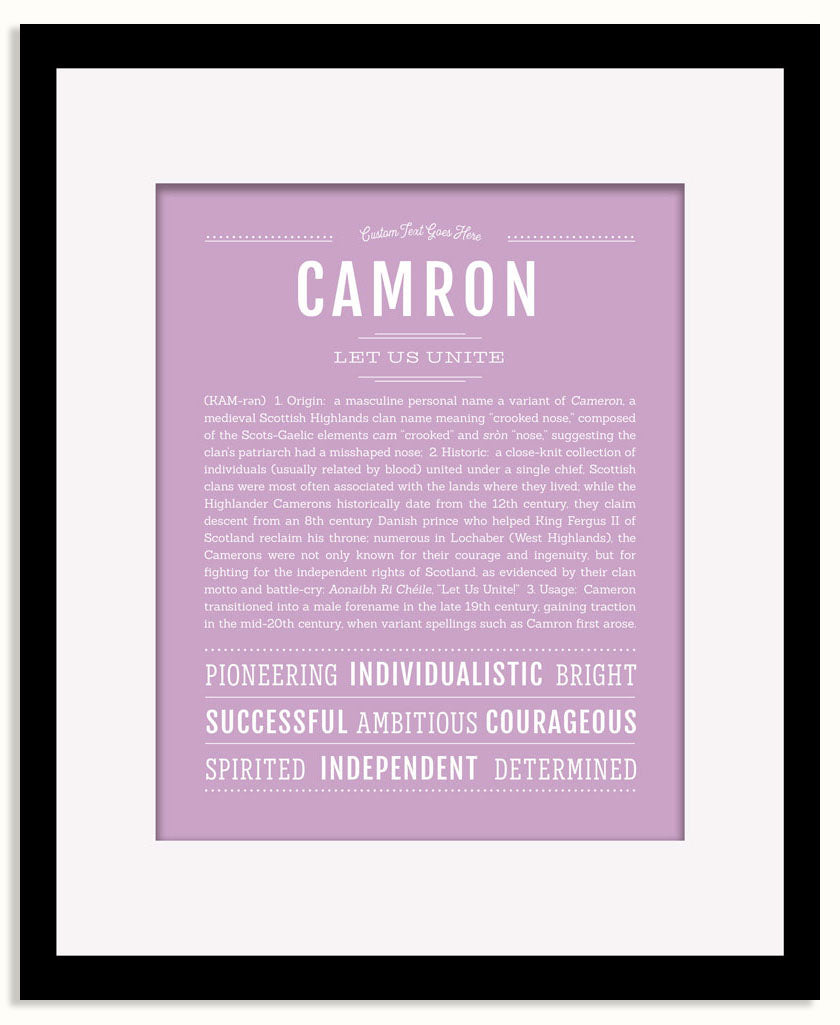 Frame Options | Lilac | Black Frame, Matted