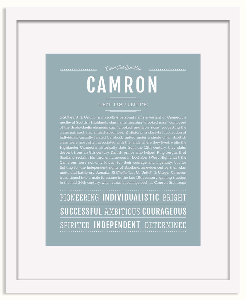Frame Options | Powder Blue | White Frame, Matted
