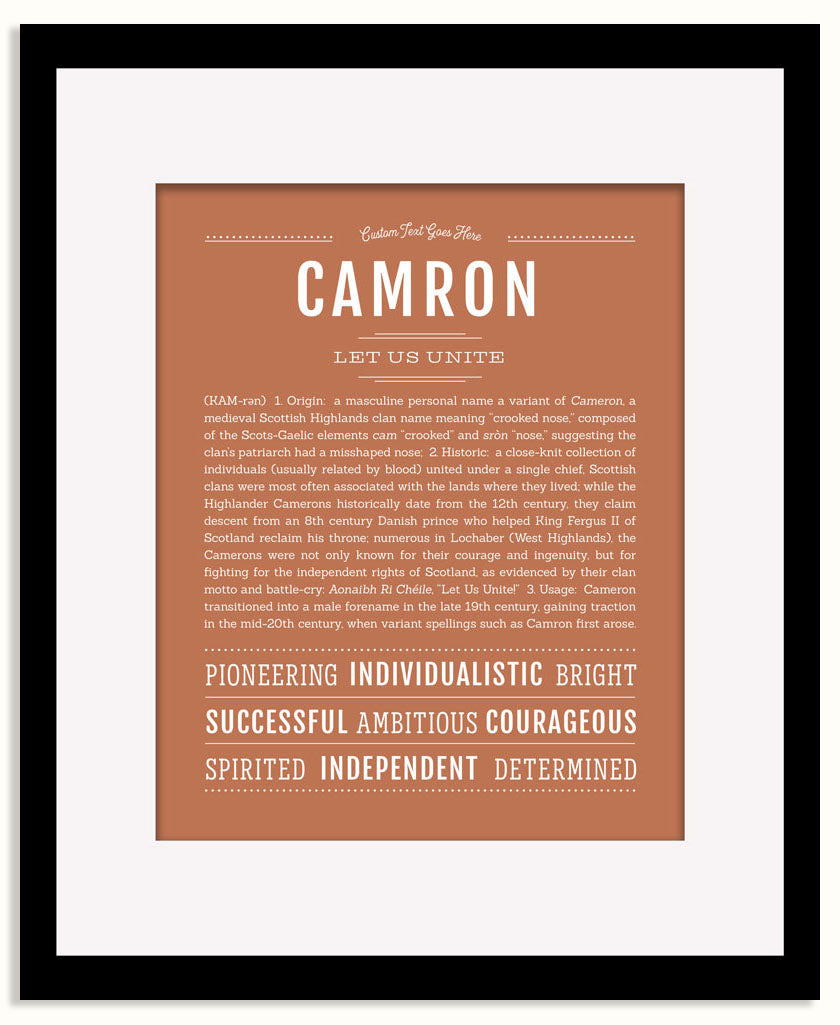 Frame Options | Terra Cotta | Black Frame, Matted