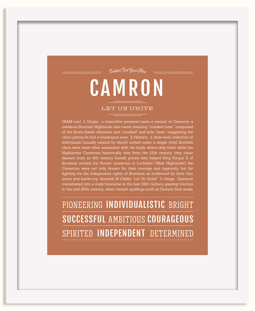 Frame Options | Terra Cotta | White Frame, Matted