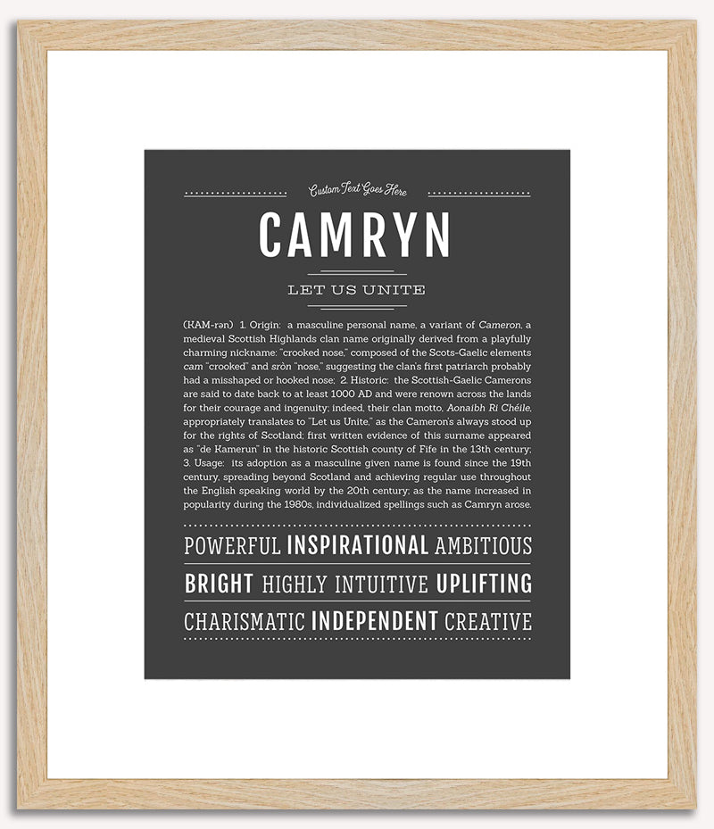 Camryn (male) | Name Art Print