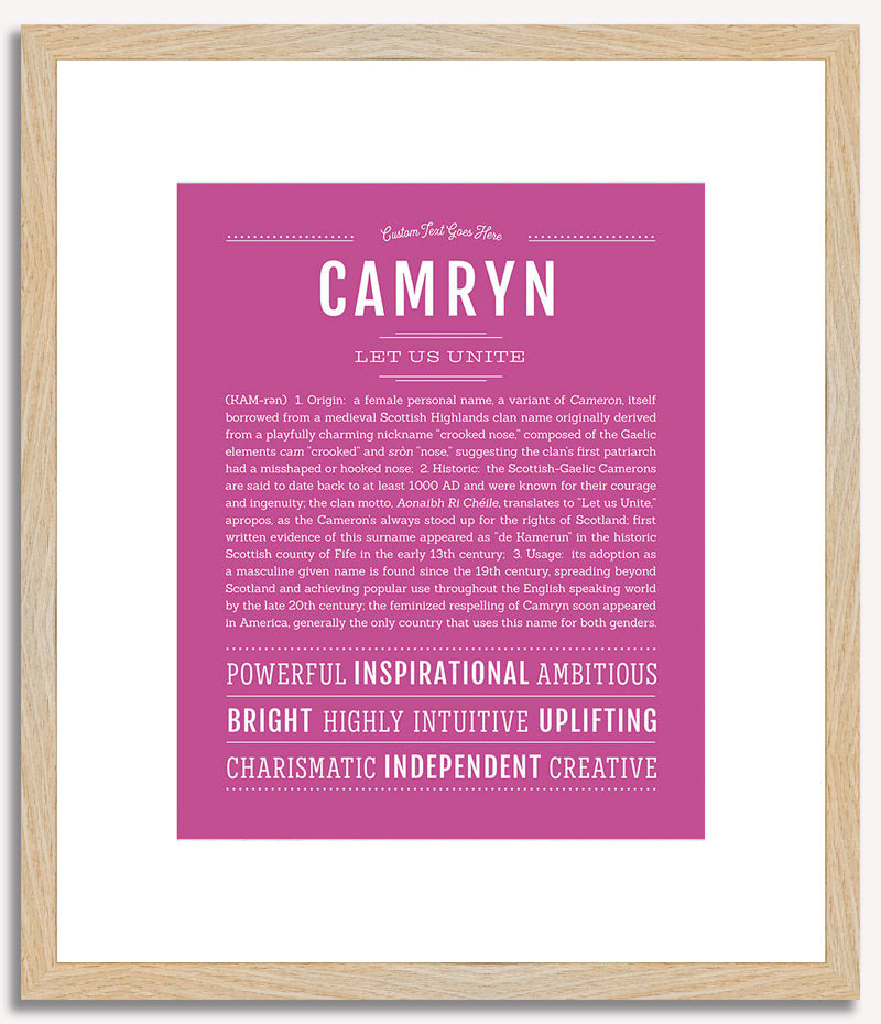 Camryn (male) | Name Art Print