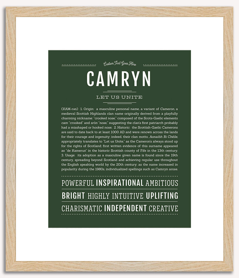 Camryn (male) | Name Art Print