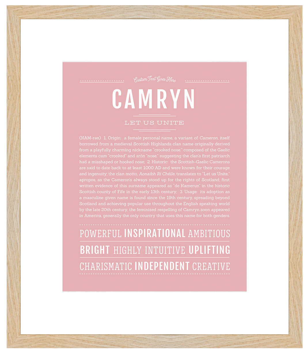 Camryn (male) | Name Art Print