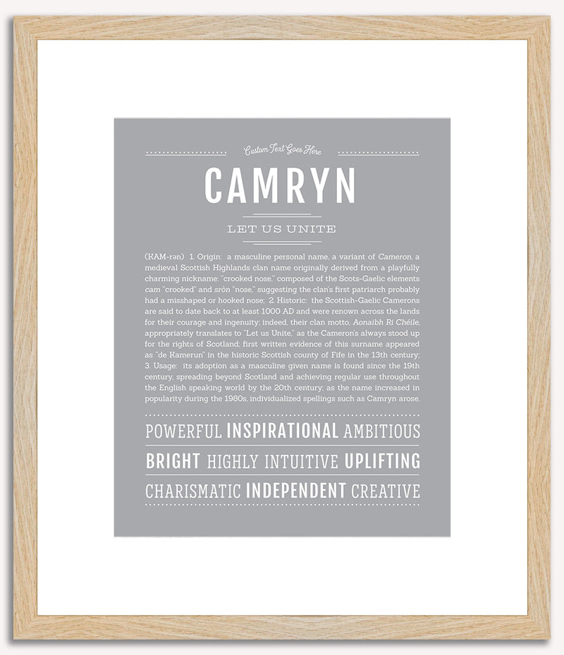 Camryn (male) | Name Art Print