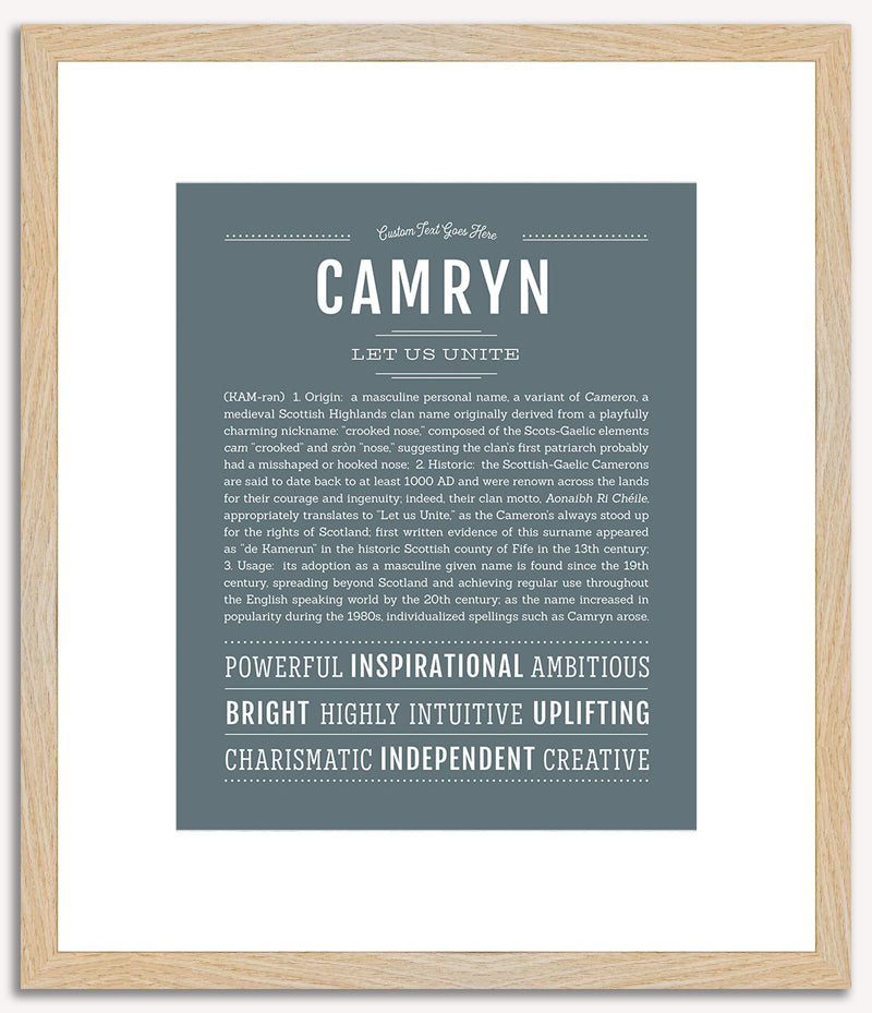 Camryn (male) | Name Art Print