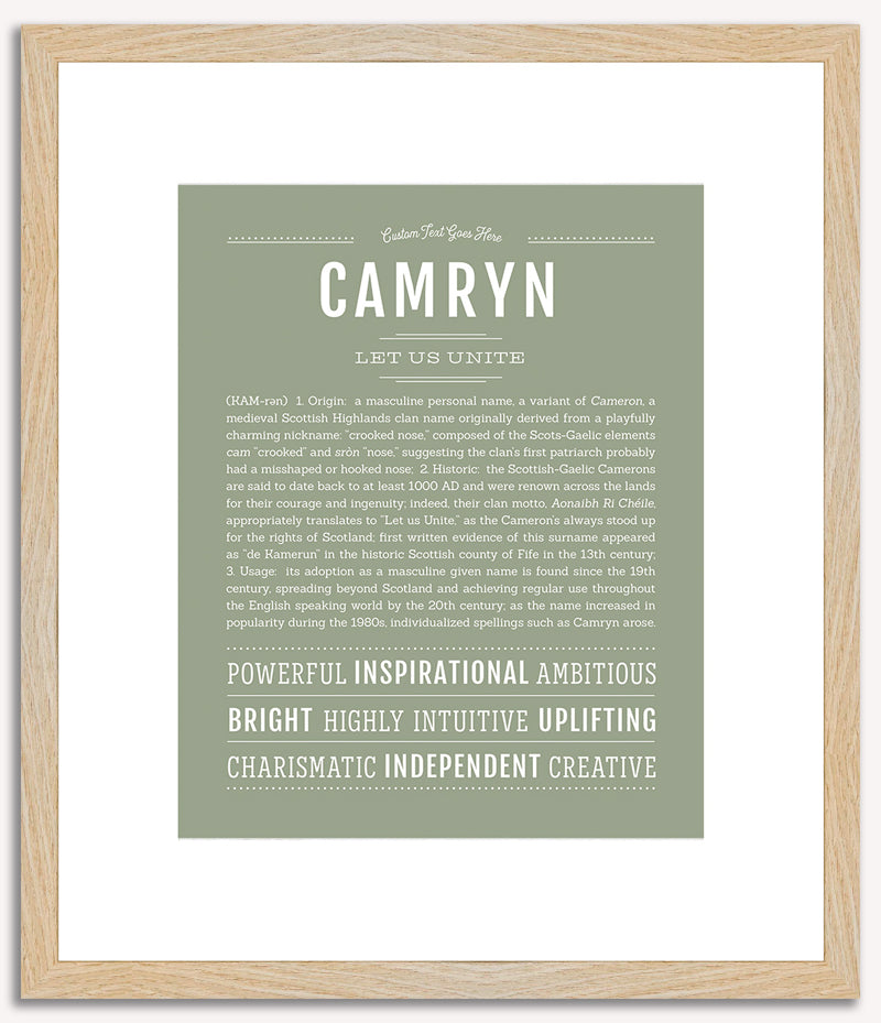 Camryn (male) | Name Art Print