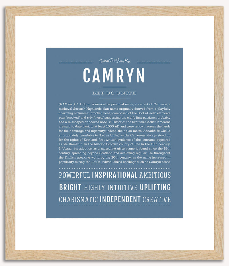 Camryn (male) | Name Art Print