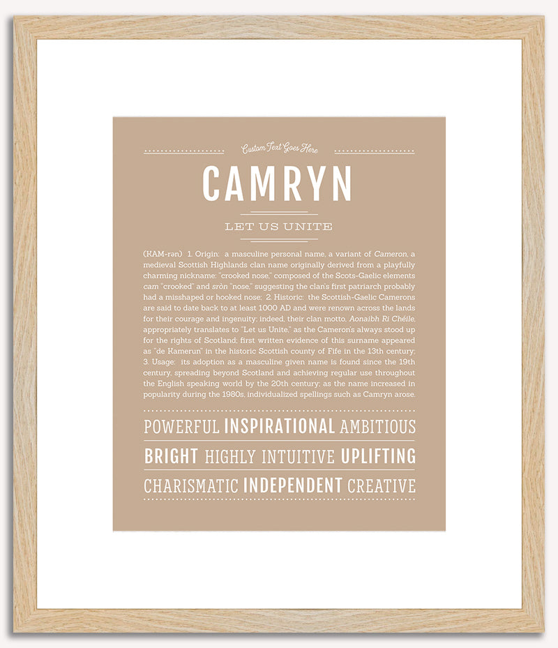 Camryn (male) | Name Art Print